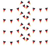 INOOMP Bandiere Triangolari Rosse e Gialle 2 Pezzi in Pe per Decorazioni da Giardino e Feste, Resistenti e Portatili per Raduni Familiari e Ambienti Esterni