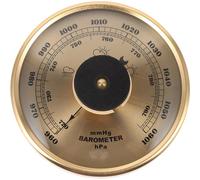 INOOMP Barometro Multifunzionale in Metallo Color Oro Funzione di Previsione Meteo e Misurazione Pressione Aria, per Serra e Camera da Letto