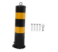 INOOMP Barriera Parcheggio Sicurezza in Acciaio Inossidabile Colonna Segnaletica di Avvertimento Riflettente per Garage e Ingressi Palo Protettivo Mobile Anti-collisione per Aree di