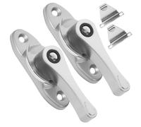 INOOMP Blocca Finestre in Pvc Argento 2 Set Superficie Liscia per Sicurezza e Privacy Chiusura di Sicurezza per Finestre Scorrevoli Orizzontali