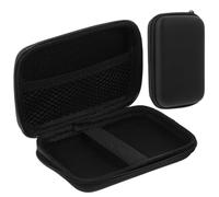 INOOMP Borsa in Eva per Microfono Wireless 2 Pezzi Custodia Protettiva Rigida e Tasca Rete per Accessori, Custodia per Disco Rigido e Macchina Fotografica, Organizer Portatile