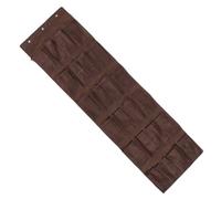 INOOMP Borsa per Appendere le Scarpe 24 Scomparti a Griglia, Tessuto Non Tessuto Resistente, Colore Caffè, per Cucina e Ufficio, Organizer Salvaspazio