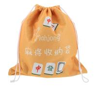 INOOMP Borsa per tessere Mahjong: borsa portatile in tessuto per riporre le tessere del Mahjong con coulisse - borsa organizer per tessere da gioco da tavolo - supporto riutilizzabile per viaggi e