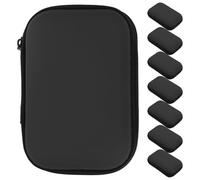 INOOMP Borsa Resistente Organizer Pezzi e Viaggio per Cavi Eva 8 da Viaggi Riutilizzabile di Nero per Adattatori Alimentazione e Schede di Memoria Attività Esterne