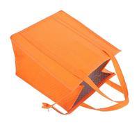 INOOMP Borsa Termica Riutilizzabile con Chiusura a Zip Non Tessuto e Pellicola di Alluminio, Design a Punti Goffrati per Conservare Freschezza Durante gli Acquisti