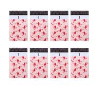 INOOMP Buste Postali Flamingo Impermeabili in Pvc 17x27 Cm, 50 Pezzi Sigillo Autoadesivo, Buste per Spedizione Sicura e Confezionamento Resistente per Negozi e Uso Quotidiano