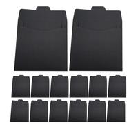 INOOMP Bustine in Carta Kraft per CD e Dvd Confezione da 100 Pezzi, Custodie Interne per Dischi Copertina Cartacea Nera, Porta Buste per Confezione e Conservazione Multimediale