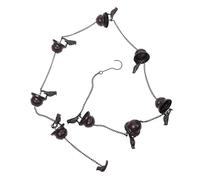 INOOMP Campanella a Catena la Pioggia in Ferro Decorativa Uccellini, Catena Antipioggia da Giardino Resistente e Verniciata Elettricamente, per Esterni e Grondaie Design Drenante