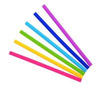 INOOMP Cannucce Riutilizzabili Pieghevoli in Silicone Sicuro Set di 6 con Spazzola per Pulizia e Conservazione in Tasca Pantaloni per Tè