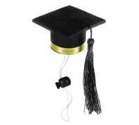 INOOMP Cappello da Laurea in Feltro Giallo per Criceti e Topi, Leggero e Lavabile, per Decorazioni Scuola e Foto di Festa