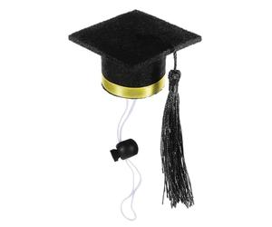 INOOMP Cappello da Laurea in Feltro Giallo per Criceti e Topi, Leggero e Lavabile, per Decorazioni Scuola e Foto di Festa