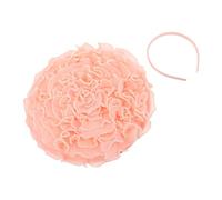 INOOMP Cappello Fascinator Rosa Fiore Grande e Fascia per Chioma da Donna, Accessorio Floreale Leggero in Rete per Tea Party, Matrimoni e Feste in Chiesa, Copricapo Decorato Perle,