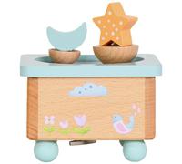 INOOMP Carillon Meccanico Stella e, Che Balla al Ritmo della Musica. | Carillon in legno a tema lunare, carillon girevole da collezione per la cameretta dei bambini, decorazione ricordo.