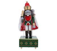 INOOMP Carillon Natalizio Schiaccianoci: Statuetta in Legno del Re dei Topi Schiaccianoci per Decorazioni Natalizie, scaffali e tavoli, Collezione Regalo
