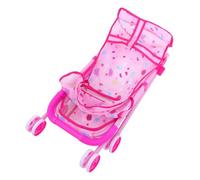 INOOMP Carrello Giocattolo Piega Bambola Ragazzo Carino Piccolo Pieghevole Accessori Cestino Passeggino Per Bambole Fare Finta Piccoli Giocare Passeggino Rosa Stoffa