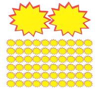 INOOMP Cartellini Versatile Gialla e per Negozio Pezzi 100 Prezzi in Carta Design Pratico Applicazione per Ambienti Retail e Centri Commerciali