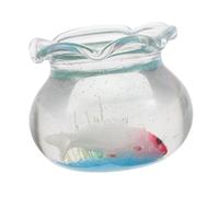 INOOMP casa delle bambole acquario statua del pesce koi pesce da casa delle bambole mini giocattoli per acquari mini ciotole per pesci animali figurine di figurine di pesce plastica