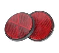INOOMP Catarifrangente Posteriore Rotondo 56 Mm in Plastica Resistente Vite 6 Mm, Set 2 Unit per Bici Moto ATV, Accessorio Riflettente di Sicurezza per Segnalazione Stradale