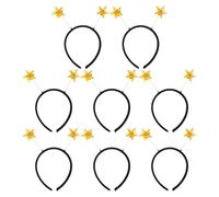 INOOMP Cerchietti per Chioma Accessori Divertenti Stelle Gialle a Cinque Punte, Leggeri e Comodi, 8 Pezzi per Feste di Compleanno e Vacanze per Adulti