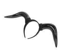 INOOMP Cerchietto Comodo e Facile da Indossare Accessorio Cosplay Corni Diaboliche Nere in Plastica per Halloween per Performance e Sfilate di Halloween