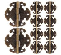 INOOMP Cerniere Vintage Funzionamento Fluido e Resistenza 10 Pezzi in Lega di Zinco per Mobili in Legno per Uso Quotidiano, per Scatole e Portagioie in Camere e Studi