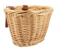 INOOMP Cestino in Vimini a Forma Ellittica per Bici Anteriore Resistente all'Acqua Installazione Facile per attività all'Aperto e Piccoli Oggetti Colore Casuale