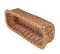 INOOMP Cesto Porta Posate in Plastica Effetto Rattan Contenitore per Bacchette Giapponesi e Utensili da Tavola Organizer Salvaspazio per Cucina e Tavolo