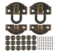 INOOMP Chiusura Vintage per Scatole in Ferro Becco D'anatra, 24 Pezzi Bordi Lisci, Versatile per Scatole di Legno e Mobili, per Confezioni Regalo Antiche e Progetti Fai-da-te