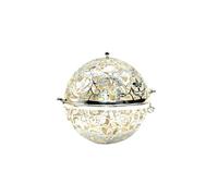 INOOMP Ciondolo per Aromaterapia Fai da Te a Forma di Sfera Rotonda in Rame Design a Cerchio Chiuso, Porta Oli Essenziali Solidi, Accessorio Argento per Collane Personalizzate