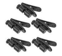 INOOMP Clip e Fissa Cavo alla Camicia Nero in Abs e PC 5 Pezzi per Cavi Auricolari Previene L'intreccio dei Fili per Cuffie Auricolari Filo