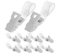INOOMP Clip per Badge in Plastica Bianca, Porta Tessere Identificative Piccolo e Resistente, Set da 100 Pezzi per Ufficio e Uso Lavorativo con Clip Porta Badge Portatili