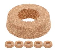 INOOMP Coperchi in Sughero per Vasi Idroponici 6 Pezzi con Foro, Tappi in Legno Conici per Fioriere da Parete in Vetro, Accessori Decorativi per Propagazione Piante Idroponiche