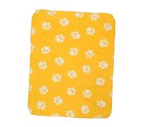 INOOMP Coperta Per in Pile Bifacciale Sfondo Giallo Con Stampe Bianche Per e Protezione Da