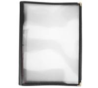 INOOMP Copertina Trasparente per Menu PVC Cartella Protettiva Pagine Nera per Hotel Bar Cucine e Custodia Pratica e per Esposizione Prezzi e Piatti