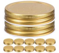 INOOMP Copertura per Abbeveratoio Api in Ferro Color Oro 12 Pezzi Scanalatura Interna e Superficie Liscia per Mantenere L’idratazione Dell’alveare Durante la Cura Stagionale