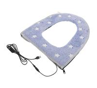 INOOMP Copriwater Riscaldato Morbido con Stelle Luminose, Cuscino Imbottito in Plastica Lavabile per Bagno, Riscaldamento Confortevole con Timer e 5 Temperature Regolabili