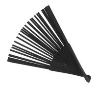 INOOMP Cornice per Ventaglio Fai da Te in Legno Nero, Struttura Pieghevole Resistente per Vacanze Estive, Design Giapponese Elegante e Tradizionale