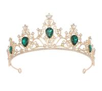 INOOMP Corona per Chioma da Sposa Strass Vintage Corona Regina Classica Retrò in Lega Accessorio Elegante per Matrimoni Feste e Occasioni Speciali