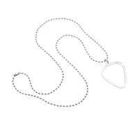 INOOMP Custodia Trasparente Porta Plettri per Chitarra Coperchio, Scatola Espositiva per Plettri Acustici, Collana Ciondolo Porta Plettro a Forma di Cuore, Accessorio da Collezione e