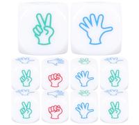 INOOMP Dadi da Gioco in Acrilico 10 Pezzi per Feste e Bar, Design Semplice e Creativo, Leggeri e Portatili per Serate di Divertimento Interattivo