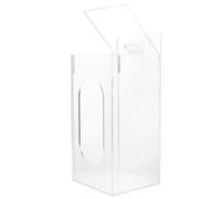 INOOMP Dispenser da Muro per Mascherine Acrilico Trasparente Organizer per Fazzoletti Facile Installazione con Accessori Design per Uffici Medici e Aree