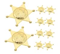 INOOMP Distintivo Della Polizia Realistico 10 Pezzi, Spilla Accessorio Per Cosplay, Piccolo Distintivo in Plastica Per Feste Di Halloween e Carnevale, Decorazione Evento Cosplay