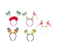 INOOMP Fasce per Chioma Tropicali in Plastica 5 Pezzi Decorazioni per Feste Hawaiane e Accessori da Spiaggia per Creare Un'atmosfera Estiva Fresca e Creativa