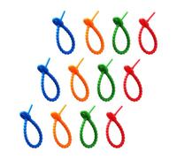 INOOMP Fascette in Silicone Riutilizzabili Gestione Cavi Pratica e Portatile Colore Casuale per Organizzazione Cavi, 12 Pezzi Resistenti All’usura per Casa e Viaggio