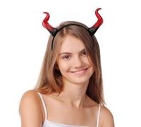 INOOMP Fascia per Chioma Corna da Diavolo in Pp per Halloween e Carnevale, Accessorio Versatile Design Unico e Dettagli Delicati per Uomini e Ragazze Adolescenti
