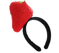 INOOMP Fascia per Chioma da Spa Donna a Forma di Fragola Regolabile, Accessorio Estetico Morbido per Lavare Viso e Doccia, Fascia la Cura della Pelle per Feste e Uso Quotidiano