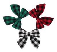 INOOMP Fermagli per Chioma a Fiocco per Bambine Accessori Chioma Leggeri e Decorativi in Cottone Lino 3 Pezzi per Occasioni Speciali