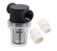 INOOMP Filtro per Giardino con Tubo PVC e Maglia Purificatore Compatto in Plastica Resistente in Inox Facile da Installare per Irrigazione Efficiente e Uso Domestico