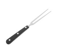 INOOMP Forchetta da arrosto, lunga 27 cm, ideale per cucinare la carne in | Forchette da barbecue a due rebbi in acciaio inox, manico rivettato, utensili da cucina per grigliare, pinze per affettare il
