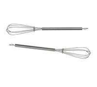 INOOMP Frusta in Acciaio Inossidabile 2 Pezzi 7.3 Pollici Strumento Manuale per Miscelare Colore Chioma Uso Professionale Salone e Casa